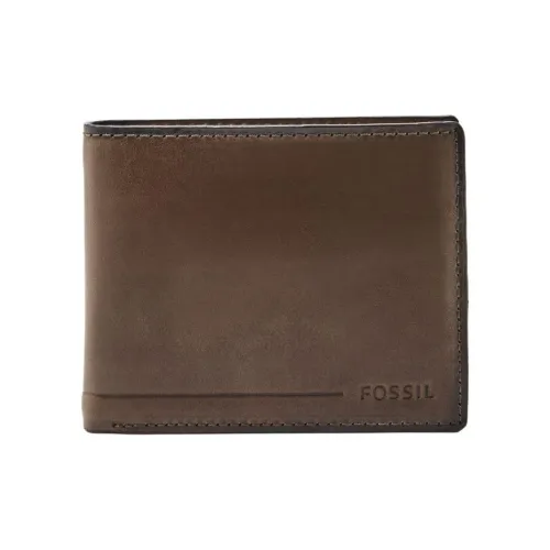 FOSSIL Кожа Кошелек Стандартный Мужской Коричневый
