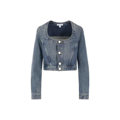 Alaia Джинсовая куртка женская светло-синяя