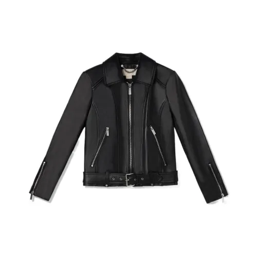 Michael Kors Черные Женские Кожаные Куртки