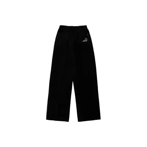 Ahhhing Прямой крой Брюки Повседневные Унисекс Черные