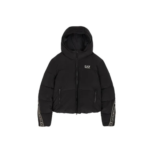 EMPORIO ARMANI EA7 SS24 Хлопковый пуховик женский черный