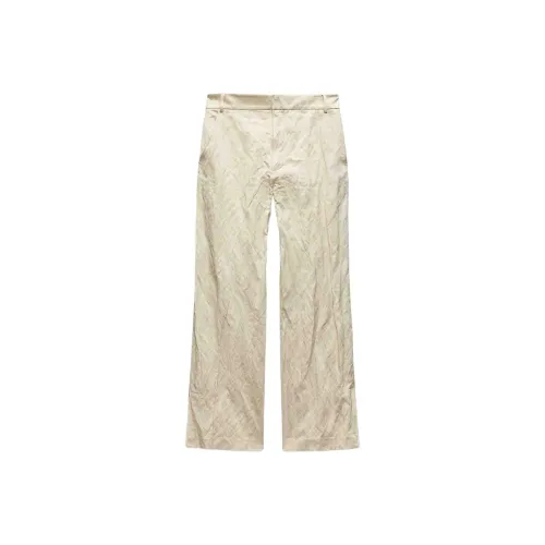 ZARA ZW Series Белые Женские Повседневные Брюки