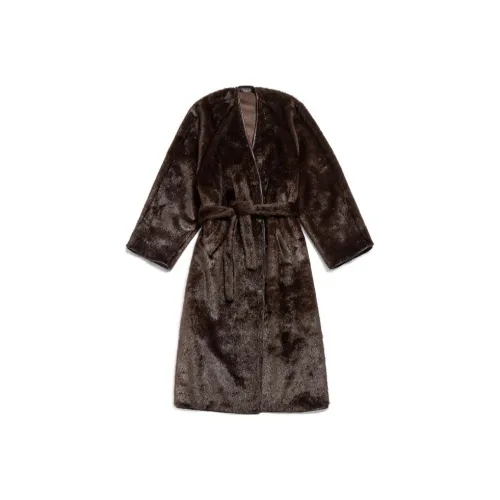 Balenciaga SS24 Пальто Свободный крой Женское Коричневое