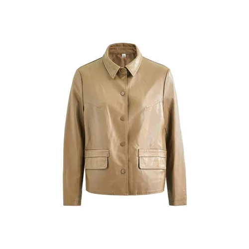 My Teno кожаная куртка женская CAMEL