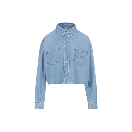 MIU MIU SS24 Denim Jacket Women's Blue