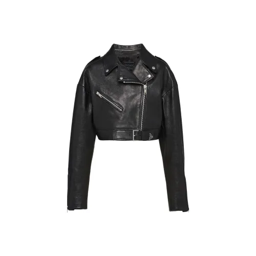 PRADA Черное Женское Короткое Пальто