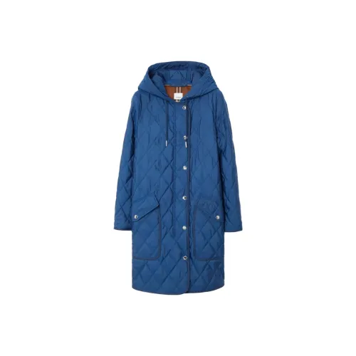 Burberry SS23 Хлопковый пуховик Женский Темно-морской Синий