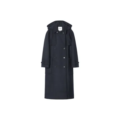 COS Темно-синий Женское Пальто