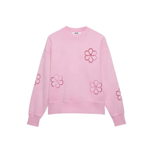 MSGM SS25 Свитшот Женский Светло-Розовый