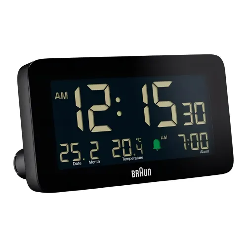 BRAUN Электронный Механизм Пластик Будильник Унисекс Черный
