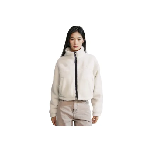 Calvin Klein Сливочный Женские Бархатные Куртки