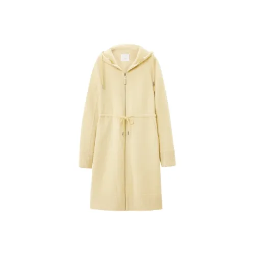 OVV Светло-желтый Однотонный C7 Женское Пальто