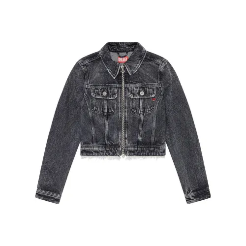 DIESEL Деним черный Женские джинсовые куртки