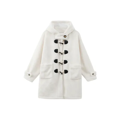 KING PRINCE Бархат Feel Пальто Женское Белое