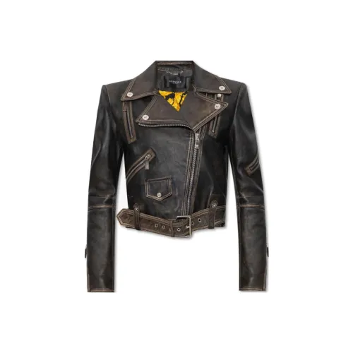 VERSACE Черные Женские Кожаные Куртки