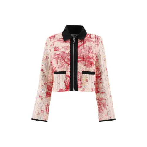 Marine Serre Женское короткое пальто красного цвета