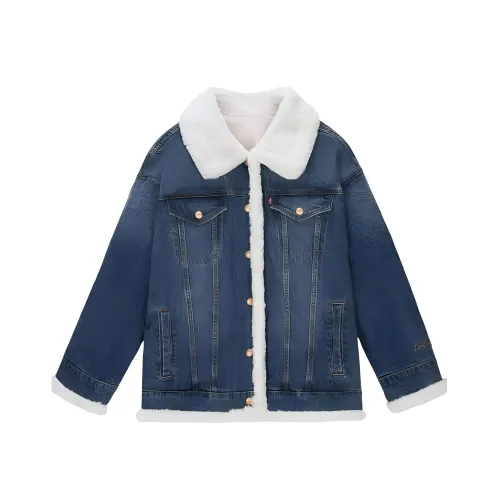 Levi's Denim Jacket Женская Средняя Темно-Синяя