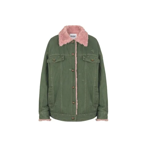 WOOHA Армейский зеленый Женские объемные куртки (пуфы)