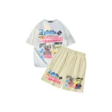 Белый, Фотиния, Серый, Топ + Абрикос, Штаны