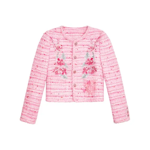 TCH Розовое женское короткое пальто