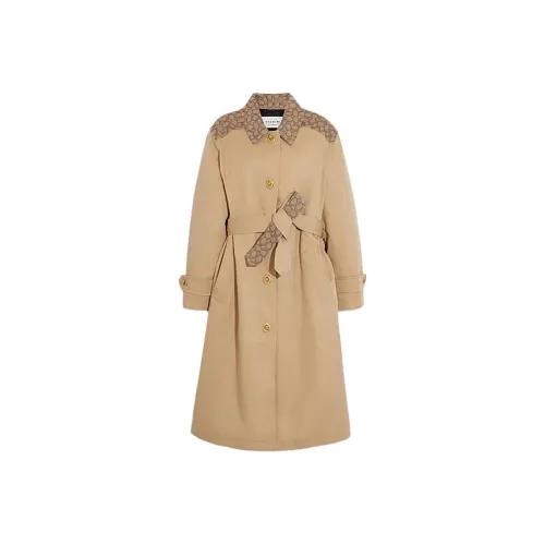 COACH SS24 Тренчкот Женские Классический Хаки