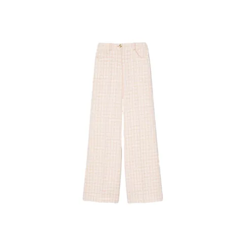 Sandro Повседневные брюки Женские Розовый Белый