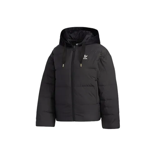 Adidas Originals Хлопковый пуховик Зимний Женский Черный