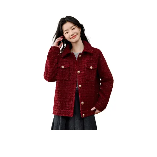 She Enjoys Cropped Jacket Women's China Red