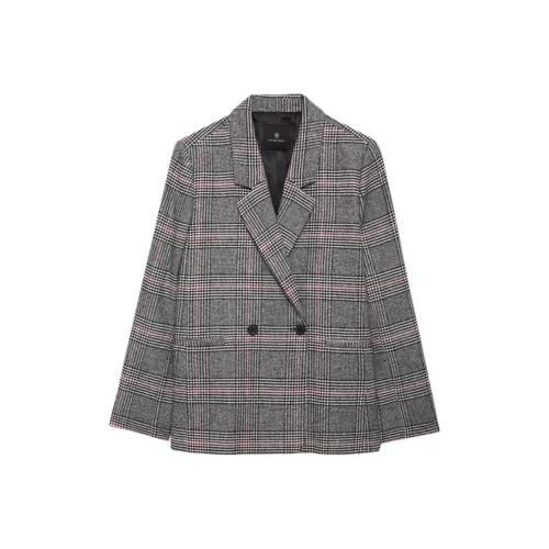 Anine Bing Бизнес-костюм женский серо-красный в клетку