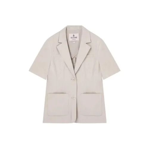 E.land Бизнес-костюм Женский Светлый хаки 36 L Бежевый