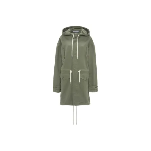 JW Anderson Оливково-зеленое Женское Пальто