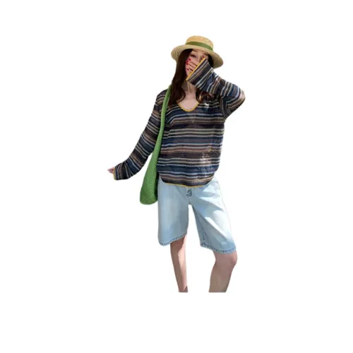 NANING9 Трикотаж Женский Полосатый