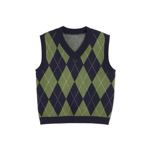 YITOUAGUA Зеленый синий Женский жилет