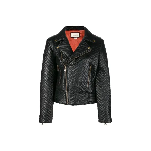 GUCCI SS22 Кожа Куртка Женская Черная