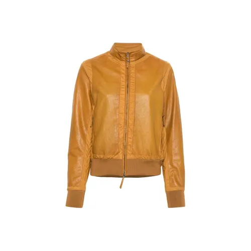 PARAJUMPERS SS24 Кожаная куртка женская светло-коричневая