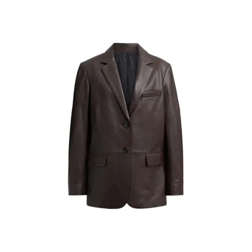 COACH Кожа Куртка Женская Коричневая