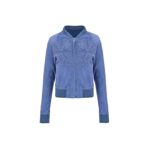 Ferragamo Синие Женские Кожаные Куртки