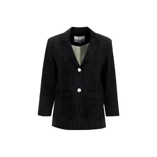 GANNI Бизнес-костюм женский черный