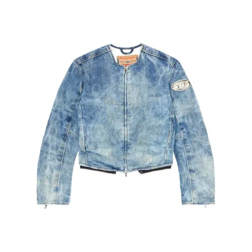 DIESEL SS24 Denim Jacket Women's Blue DIESEL SS24 Деним Куртка Женская Синяя