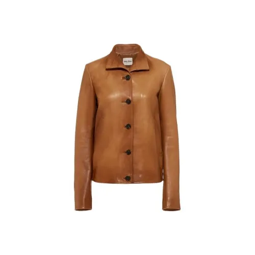 MIU MIU Карамель Женские Кожаные Куртки