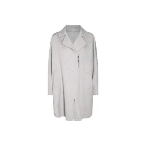 BRUNELLO CUCINELLI Пальто Женское Светло-Серое