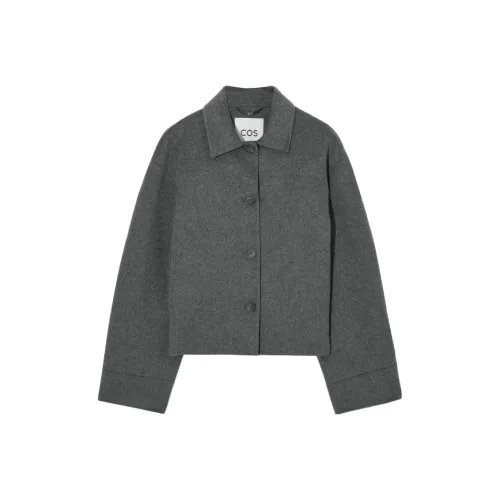 COS Серое Женское Короткое Пальто
