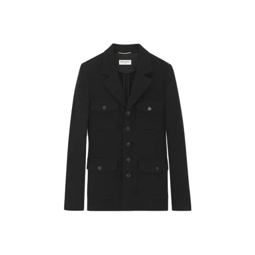 SAINT LAURENT SS24 Бизнес Костюм Пальто Женское Черное