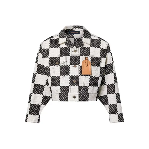 LOUIS VUITTON Alpha Damier SS23 Укороченное пальто Женское Белое