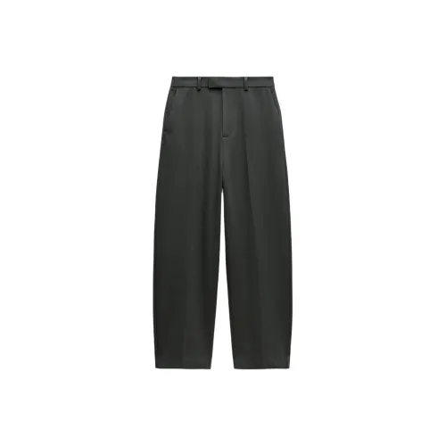 ZARA ZW Series Темно-зеленые Женские Повседневные Брюки