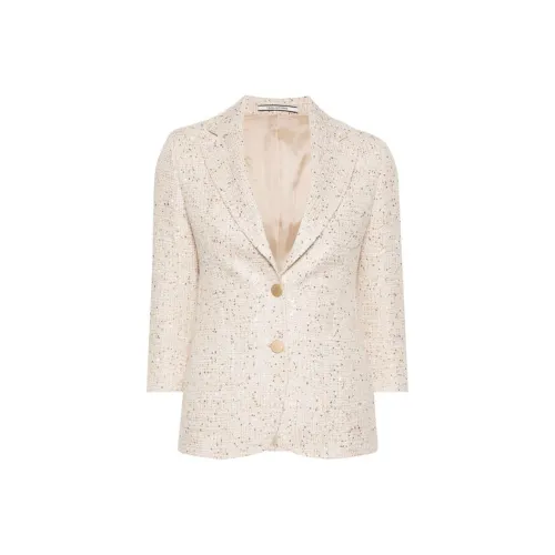 Tagliatore SS24 Бизнес Костюм Пальто Женское Бежевое