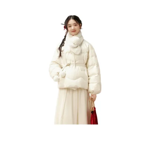 ZIHAN Пуховик Женский Бежевый Золото