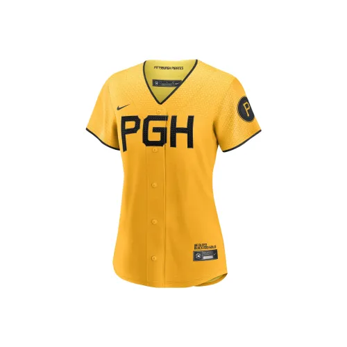 NIKE Желтая Женская Бейсбольная Джерси