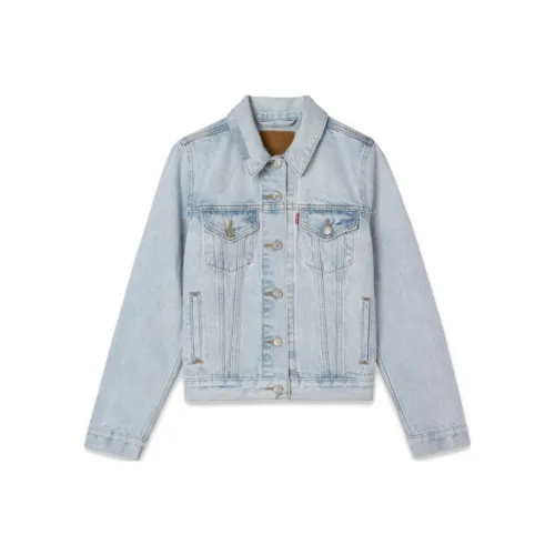 Levi's Denim Куртка Женская Светло-Синяя Моющаяся