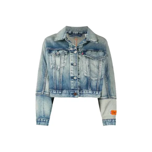 HERON PRESTON Джинсовый синий Женское короткое пальто